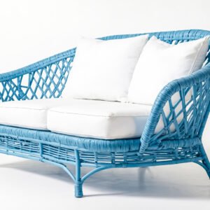 Blue Rattan chair